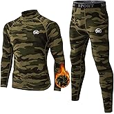 MeetHoo mens Compression Base Layers Long Johns Winter Gear With Fleece Lined for Skiing