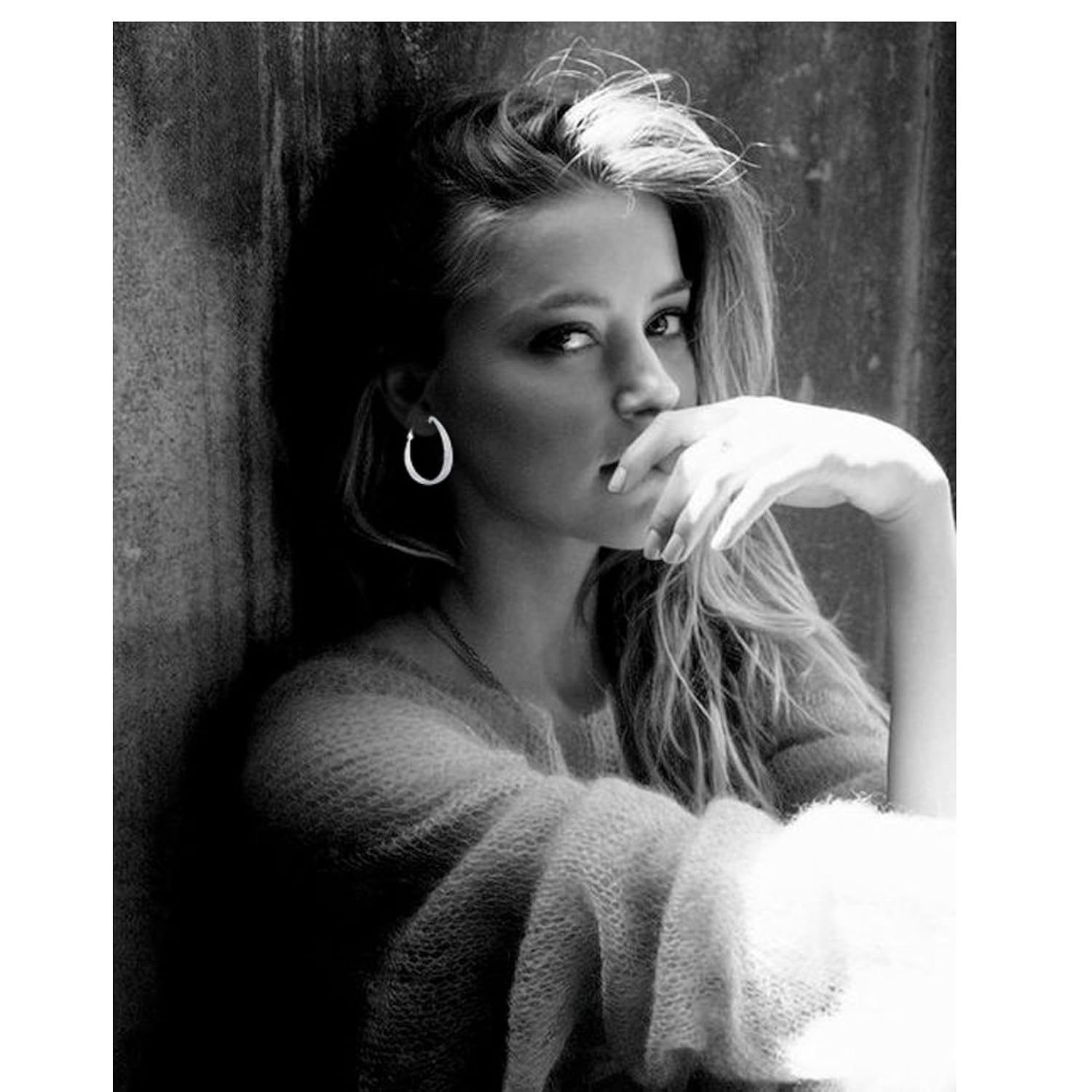 yellow chimes silver sparkling textured hoop earrings for women (silver) (ycfjer-64hoop-sl)