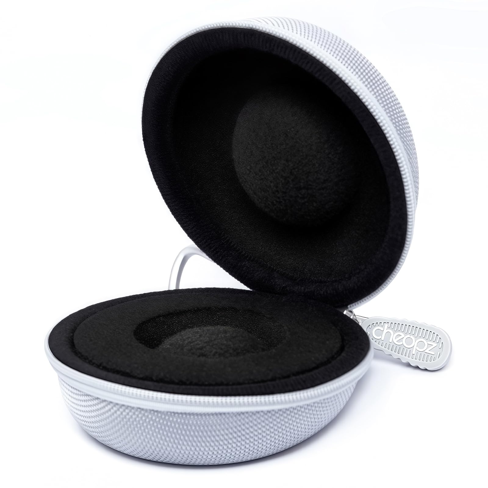 Cheopz Travel Watch Case Single Storage Box for Wristwatches & Smart Watches up to 50mm, Silver