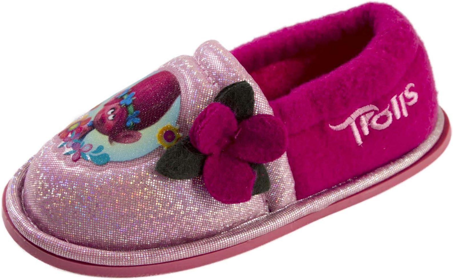 Girls Pink Princess Poppy Slippers Booties Size UK 7-13