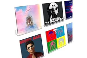 XIHEYOMI 8Pack 12'' Vinyl Record Shelf Wall Mount, Clear Acrylic Album Record Holder, Vinyl Record Display for Daily LP Listening in Office Home