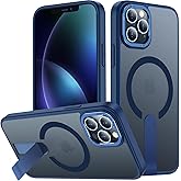 EMMPITU for iPhone 12 Case/iPhone 12 Pro Case with Kickstand, Compatible with MagSafe, [Invisible Stand] Anti-Slip Shockproof Military-Grade Protection, Magnetic Phone Case for iPhone 12Pro (Blue)