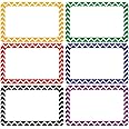 Cualfec 300 Cute Chevron Name Tag Stickers Colorful Border Name Labels for School, Office, Home Can Be Used on Clothes, Storage Boxes, Packages - Updated Stronger Stickiness