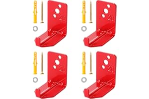 HOOYIYUUX 4 Pack of Fire Extinguisher Mount & Brackets, Universal Fire Extinguisher Wall Mounting Bracket Up 15 to 40 lbs, Hanger Hook for Fire Extinguisher, Holder for Dry Chemical and Water Extinguishers