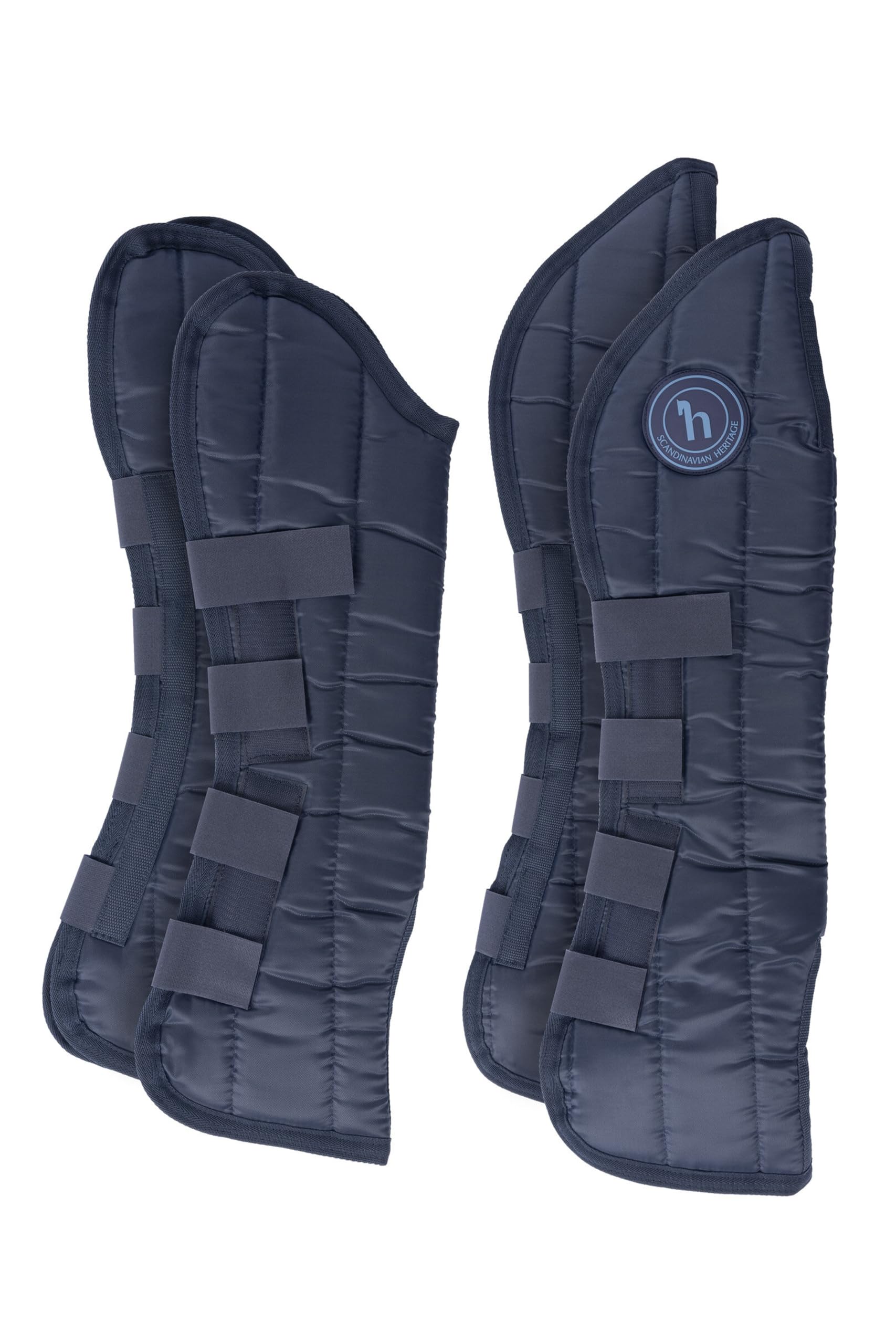 Horze Transport Boots for Horse With Velcro Fastener, Leg Boots For Highest Safety During Horse Transport, 4 Pieces, Available In 3 Sizes: Pony, Cob, Full, Dark Blue, Blue, C