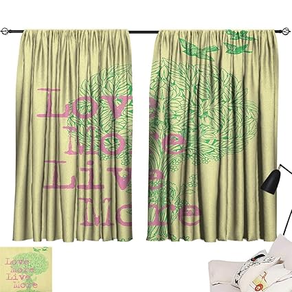 Amazon Com Fogoodecor Animal Lihgtproof Curtains Love Live And