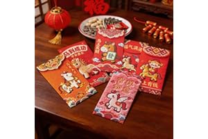 30PC Chinese New Year Hong Bao Different Patterns the Year of the Horse for Chinese Lunar Year Spring Festival Wedding Birthd