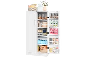 Shintenchi Kitchen Pantry Cabinet,5 - Layer Storage Cupboard with Adjustable Shelves for Organizing and Storing Food Items,Ve