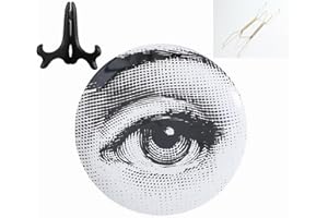 Beccalame Decorative Plates Handmade Ceramic Ornament for Home&Office Wall Decors (with Hanger & Brackets) (F66)