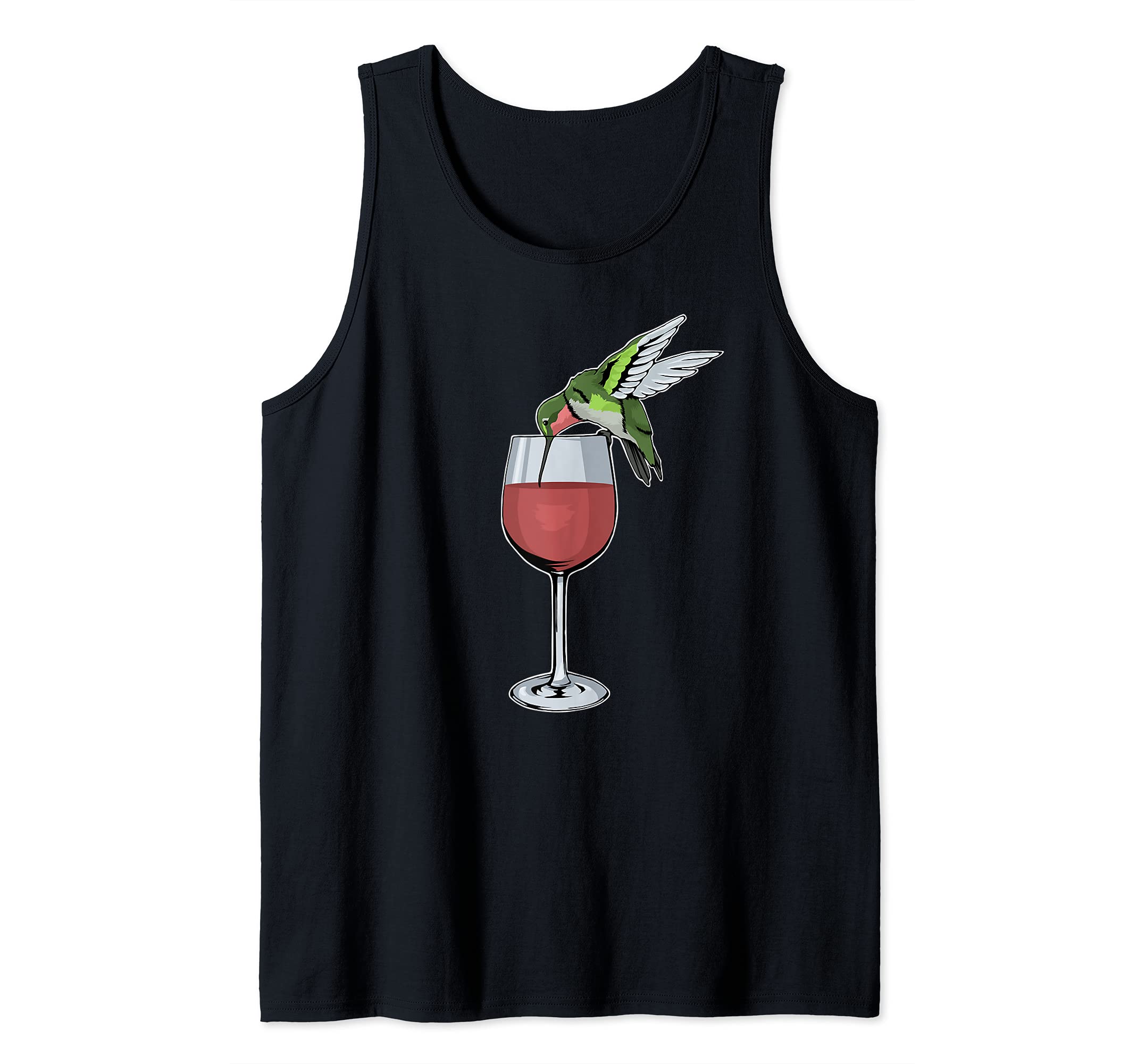 Hummingbird Wine Drinker Women Bird Red Wine Hummingbird Tank Top