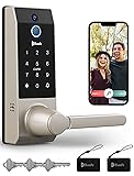 Smart Lock, 3-in-1 Camera+Doorbell+Fingerprint