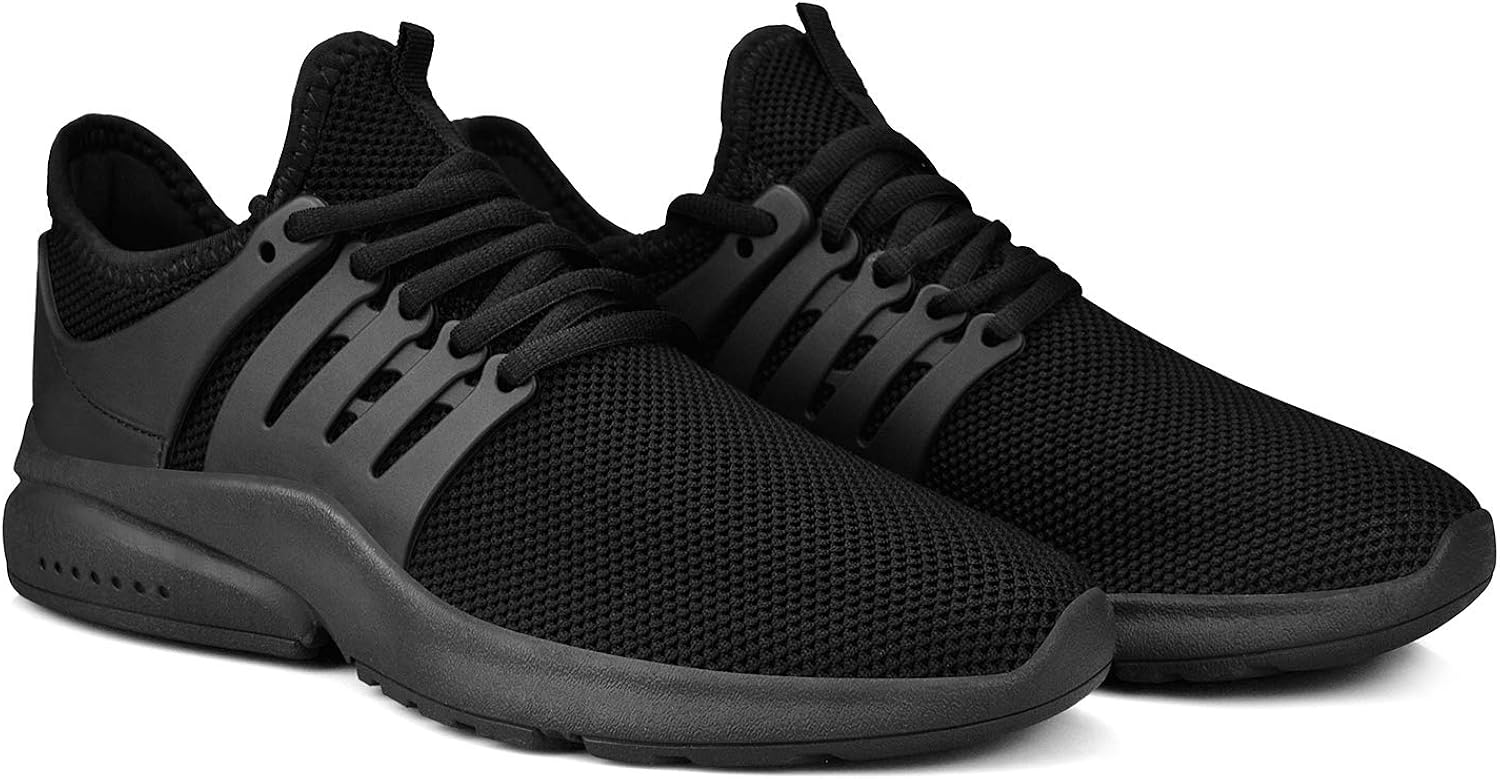  | Feetmat Men's Non Slip Gym Sneakers Lightweight Breathable Athletic Running Walking Tennis Shoes | Road Running
