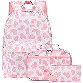 Octsky Kids Backpack for Girls Boys Bookbag with Lunch Box Pencil bag for Elementary Middle School Bags Travel Back Packs