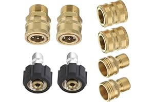 VORTXX Universal Pressure Washer Quick Connect Adapter Set, M22-14mm to 3/8" Quick Disconnect, 3/4" GHT Quick Release, 5000 PSI