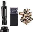 Amjoy Rivet Nut Tool Mandrel 1/2-13 and 10 PCS Rivet Nuts, Rivet Tool Set Spare Part, Nutsert Tool Accessories Set Compatible with RZX/Astro Riveters