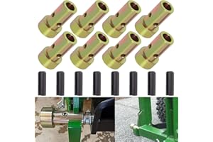 POWEKA Cat 1 Quick Hitch Adapter Bushings Kit Fit for CateCat 1 Quick Hitch Adapter Bushings Kit Fit for Category 1-3 Point Tractors Use Quick Attach Adapters with Pins (4 Pairs)
