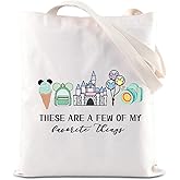 FOTAP Vacation Trip Gift Fairytale Fans Shoulder Bag Mouse Family Trip SnacksTote Bag Magic Kingd*m Gift Mouse Ice Cream Handbag (F-things Mouse Tote)