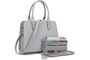 Qiyuer Satchel Purses For Women Top Handle Bag Purse And Wallet Set Work Tote Bags 2pcs