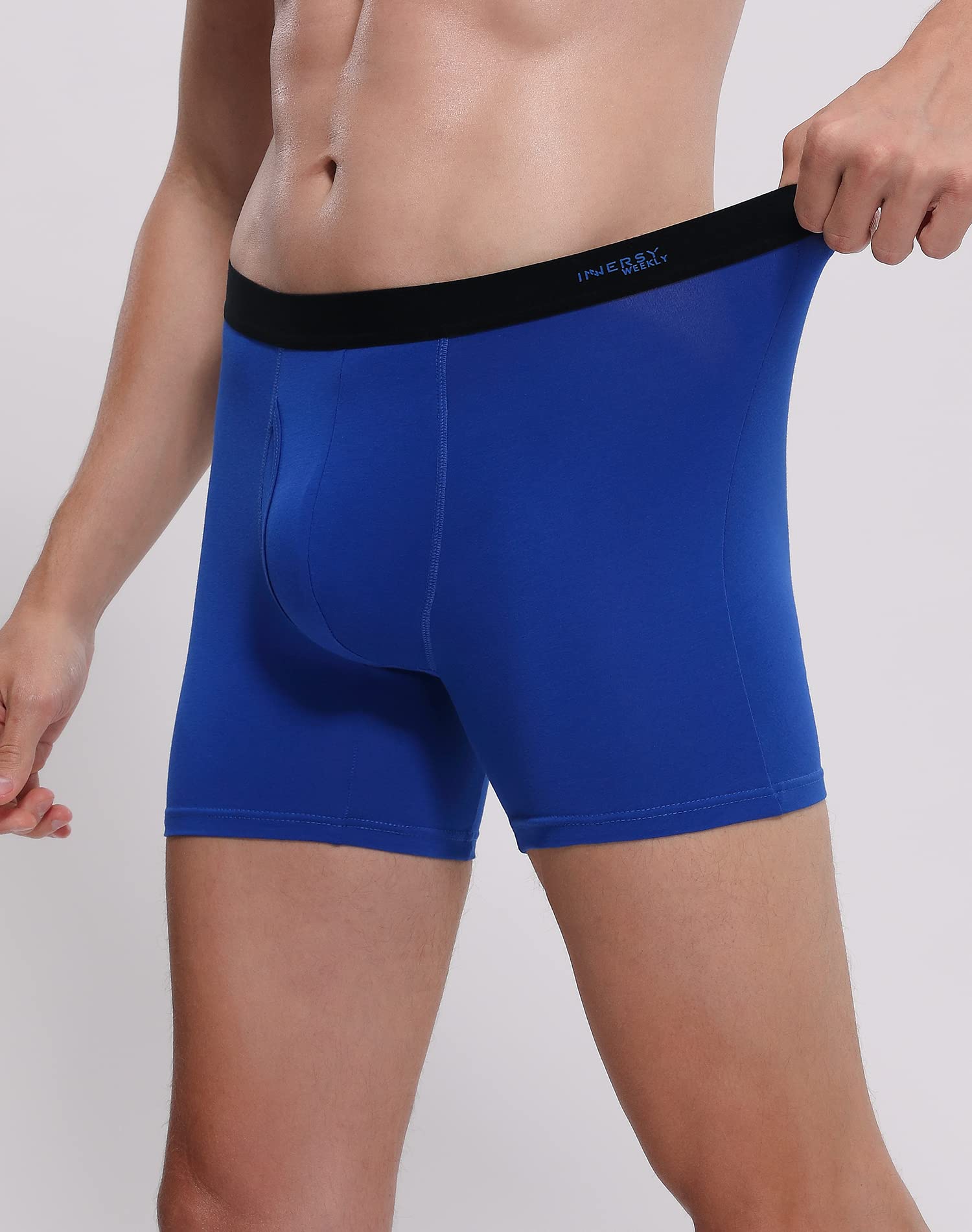 INNERSY Unterhosen Männer Baumwolle Boxershorts mit Eingriff Herren Bunt Unterwäsche 7er Pack (L, Rainbow Color) 2