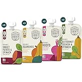 Serenity Kids 6+ Months Veggie Puree Baby Food Pouches - USDA Organic Baby Food - BPA-Free Allergen-Free Toddler Pouches - On-the-Go Toddler Meals - 3.5 Oz, 8 Pack