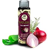 RIBON'S Onion, Aloe Vera, and Rosemary Shampoo – Natural-Looking Thicker Hair – Sulfate-Free, Paraben-Free, Deep Cleansing Shampoo for Healthy Hair and Scalp – 450 ml