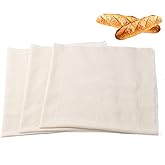 Jxiwfvl 3PCS Tea Towels for Baking Sourdough 28x28 Inches Sourdough Bread Baking Tea Towels Cotton Flour Sack Towel Reusable Kitchen Tool for Bread Proofing Cloth, Baguettes, Loaves, Dough Raising