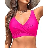 Women Bikini Top - 2025 Full Coverage Bathing Suit Top Push Up Swimsuit Tops Large Bust Swim Tops No Bottom