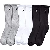 Polo by Ralph Lauren Mens Casual Socks (10-13, Black/White/Gray) ZP821005PK6 BAST