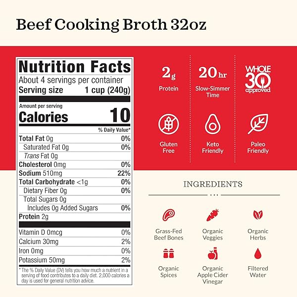 KETTLE AND FIRE BROTH BEEF COOKING 32 OZ