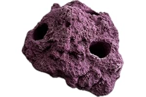 Ocean Aquaria 3 Hole Sandbed Coral Frag Rack/Rock for Live Coral Plug Ons for Reef Aquariums (Coralline Purple)