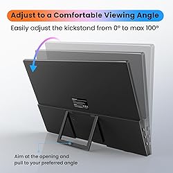 BIGASUO Portable Monitor, 15.6'' 1080P FHD