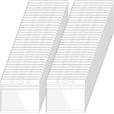 200 Pcs Clear Name Badge Holder Horizontal ID Badge Holder Waterproof Name Tag Holders Plastic ID Card Holder Badge Covers Clear PVC Badge Sleeve Pouch for Office, School, Conference