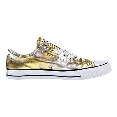 gold low top converse