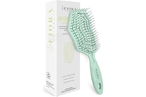 Fiora Naturals Hair Detangling Brush -100% Bio-Friendly Hair Detangler Brush w/Ultra-soft Bristles- Glide Through Tangles with Ease - For Curly, Fine, Women, Men, Kids, Toddlers, Wet and Dry Hair