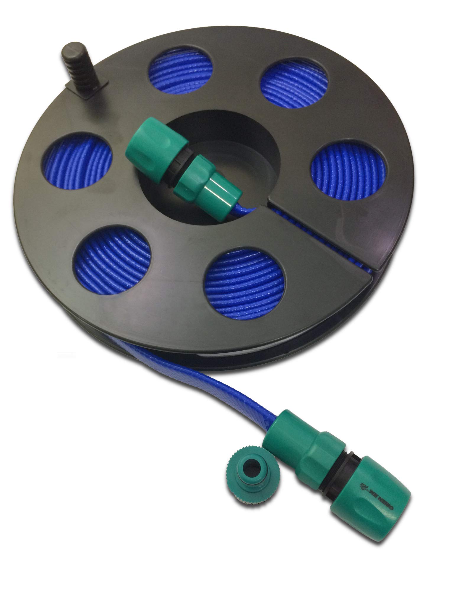 10m Flat Food Grade Hose Black Reel