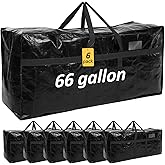 Clysee 4 Pcs 66 Gallon Extra Large Moving Bags Heavy Duty Storage Bag with Strong Zipper Handle Foldable XXL Jumbo Storage Tote Packing Moving Box for College Dorm Travel Cloth Duffle (Black)
