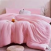 SDIII 3PCS Pink Comforter Set Full with 2 Pillowcases, Brushed Microfiber Lightweight Blush Pink Comforter Full, Dusty Rose Bedding All Season