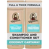 Dr. Squatch Men's Natural Shampoo and Conditioner Set (11 fl oz, 2-Pack) | Full + Thick Formula for Fuller Looking Hair, Natural Shampoo and Conditioner for Men (Coconut Castaway)