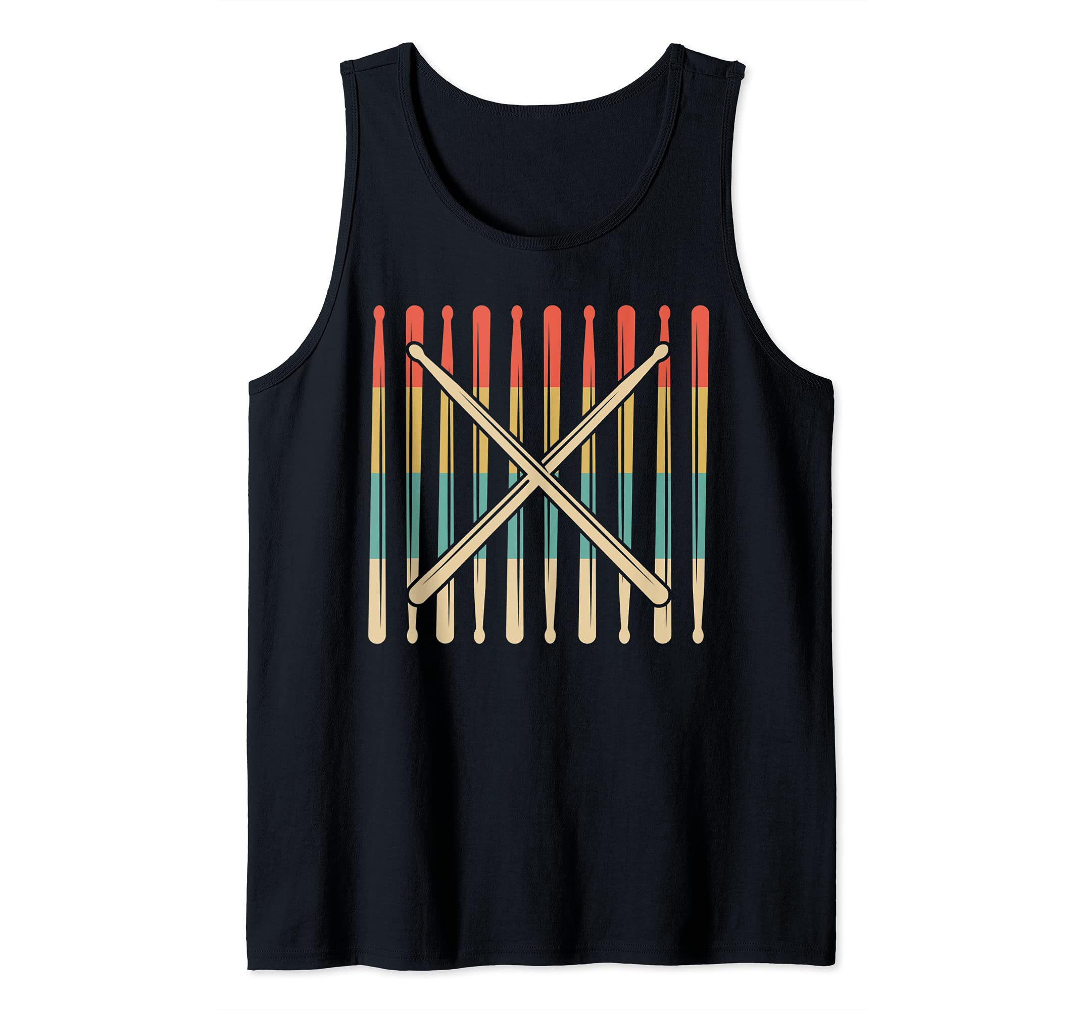 Retro Drumsticks Drums Player Percussion Drummer Drums Tank Top