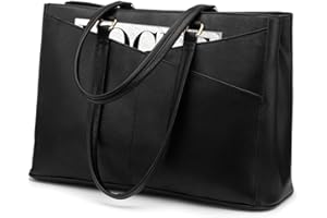 LOVEVOOK Laptop Tote Bag for Women 15.6 Inch Waterproof Leather Computer Bags Women Business Office Work Bag Briefcase