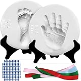 Luna Bean Baby Hand and Footprint Kit - Perfect Baby Keepsake Homemade Ornament Kits for Christmas - Baby Footprint Kit & Ink