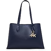 Anne Klein Women's Bonded Double Compartment Tote With Charm