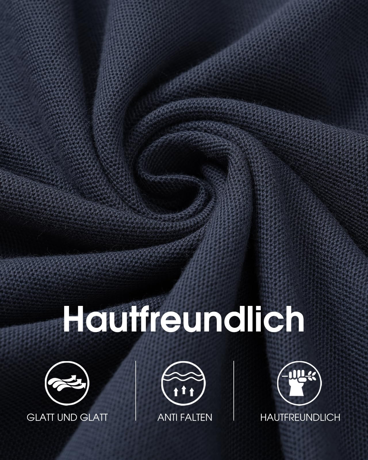 HMIYA Herren Poloshirt Kurzarm Männer Sommer Knopfleiste T-Shirts Basic Golf Polohemd,Navyblau,XL 5
