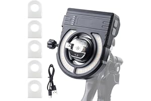 Vikye Paint Gun Light, 500lm Rechargeable Spray Gun LED Attachment Adjustable 2700K-6500K with 5 Protective Covers, for Autom