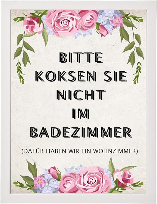 Poster Spruch Badezimmer