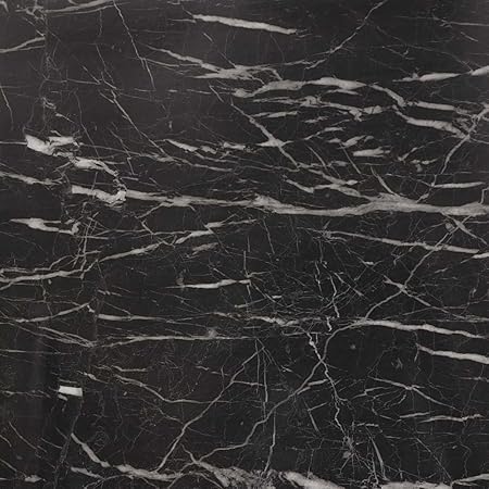 candora Folie in Marmoroptik, Vinyl im Granit-Look, Selbstklebende dekorative Tapete, 61 x 500 cm schwarz
