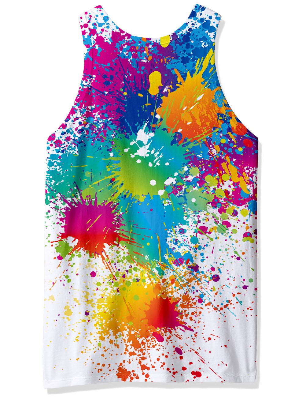 RAISEVERN 3D Bunte Farbe Drucken Lustige Muster Realistische Underwaist Gym Tank Tops für Herren X-Large