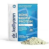 Dr. Kellyann Bone Broth Protein Powder Vanilla (30 Servings) – 21g Protein, Grass-Fed Collagen, Sugar-Free, Keto & Paleo-Friendly, 1 Pack