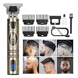 candyfouse Professional Hair Clippers for Men, Cordless Rechargeable Beard Trimmer with LCD Display Cutting Grooming Kit, USB Type-C Charging, Shaver Gifts