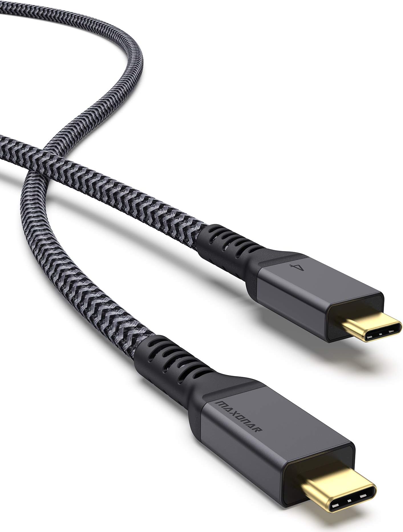 Maxonar [6.6Ft] Thunderbolt 4 Cable with 40Gbps Data Sync/ 100W